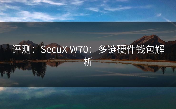 评测：SecuX W70：多链硬件钱包解析